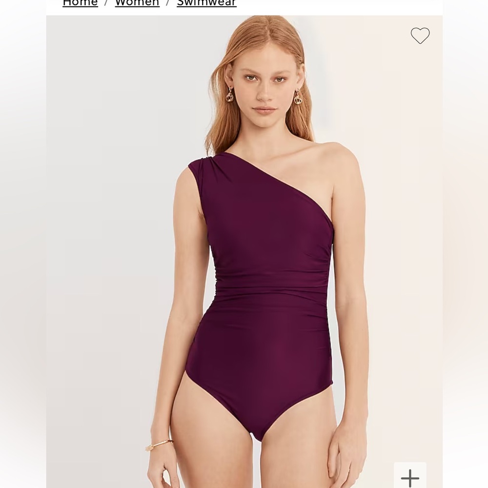 NWT cranberry ruched one shoulder one piece (sz 20)